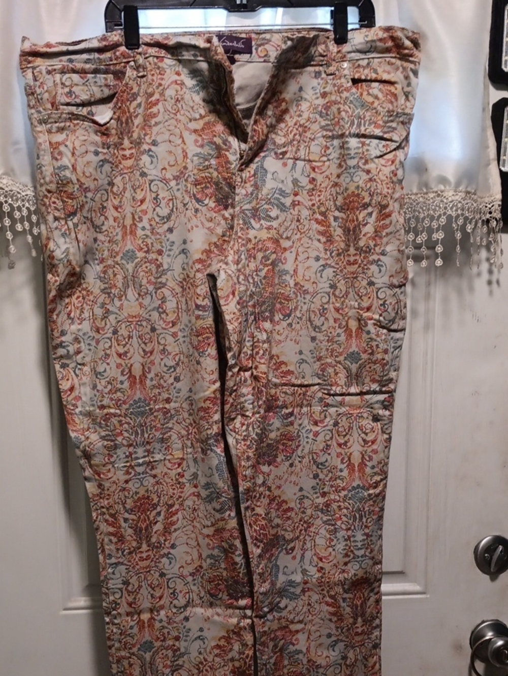 Gloria Vanderbilt Patterned Multicolor Paisley Print Jeans